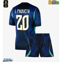 Brasil Lucas Paqueta #20 Bortedraktsett Barn VM 2026 Kortermet (+ Korte bukser)